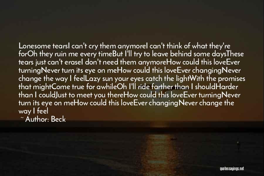 Don't Leave Me I Love You Quotes By Beck