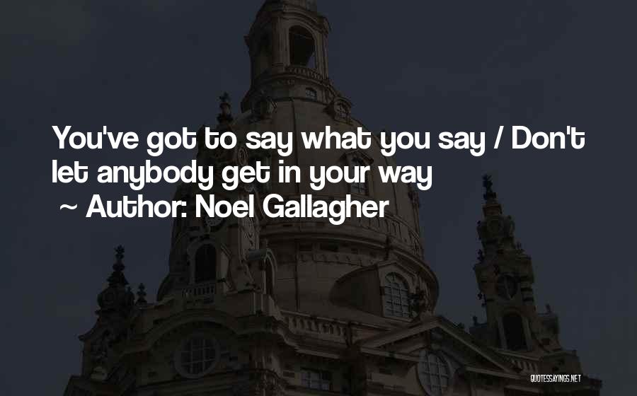 Don't Let Anybody Quotes By Noel Gallagher