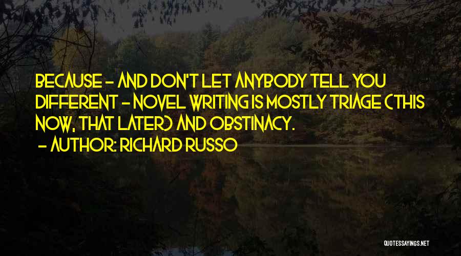 Don't Let Anybody Quotes By Richard Russo