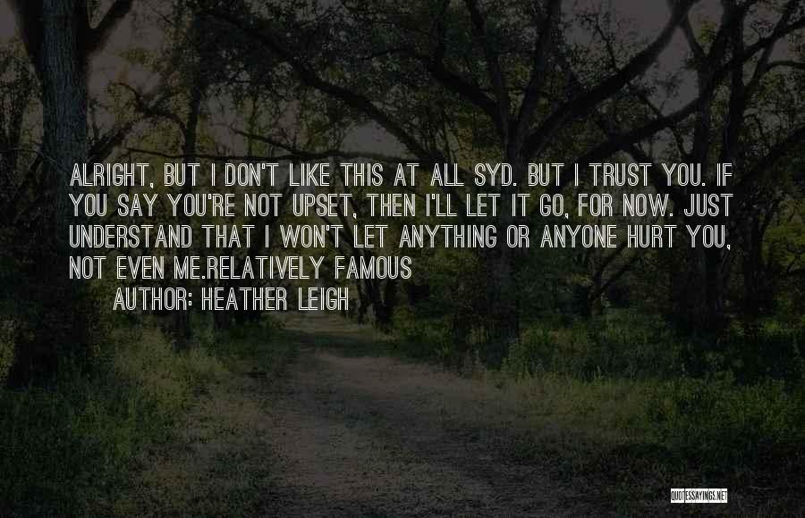 Don't Let Anyone Hurt You Quotes By Heather Leigh