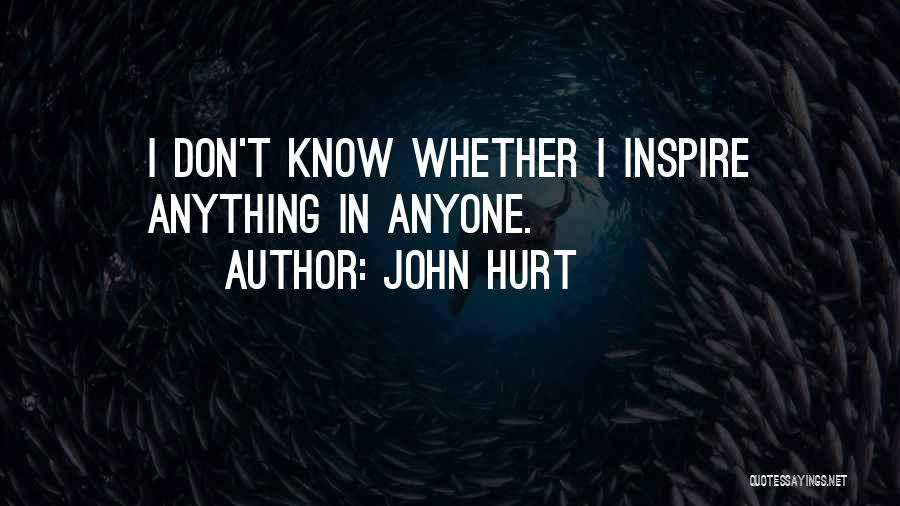 Don't Let Anyone Hurt You Quotes By John Hurt