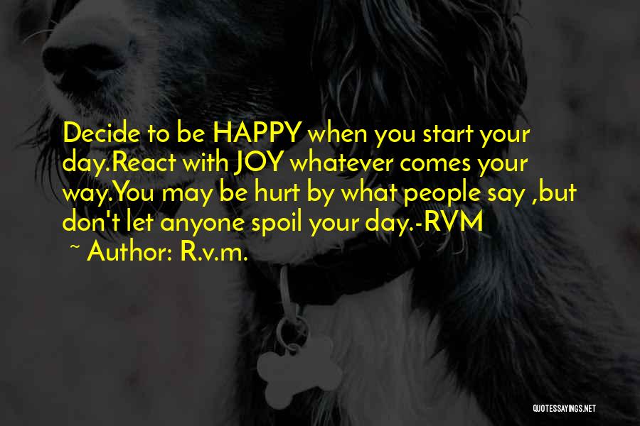 Don't Let Anyone Hurt You Quotes By R.v.m.