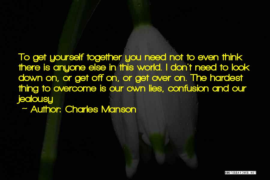 Don't Let Anyone Look Down On You Quotes By Charles Manson