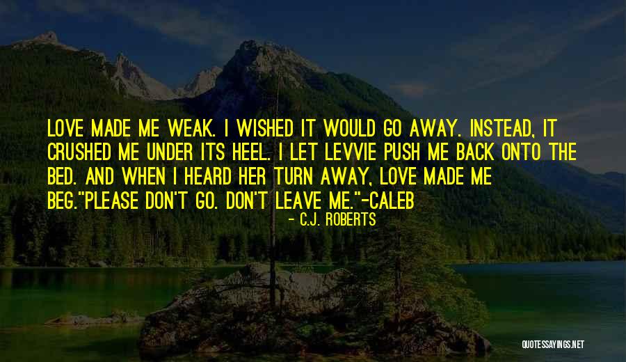 Don't Let Me Go Love Quotes By C.J. Roberts Don't Let Me Go Love Quotes By C.J. Roberts
