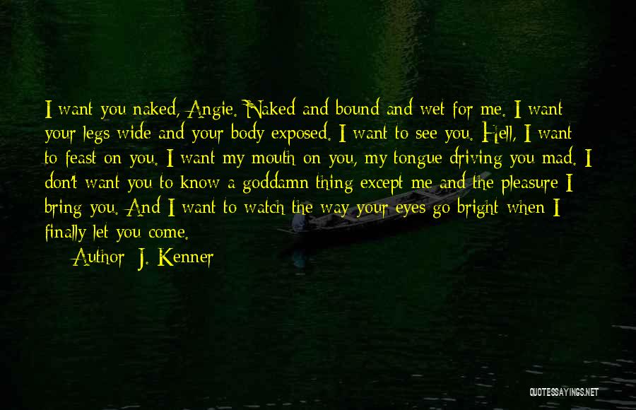 Don't Let Me Go Quotes By J. Kenner
