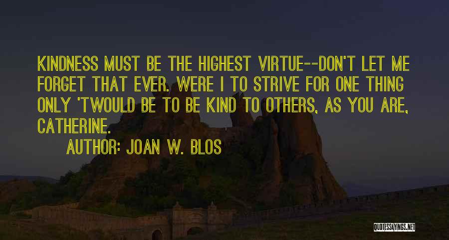 Don't Let Others Quotes By Joan W. Blos