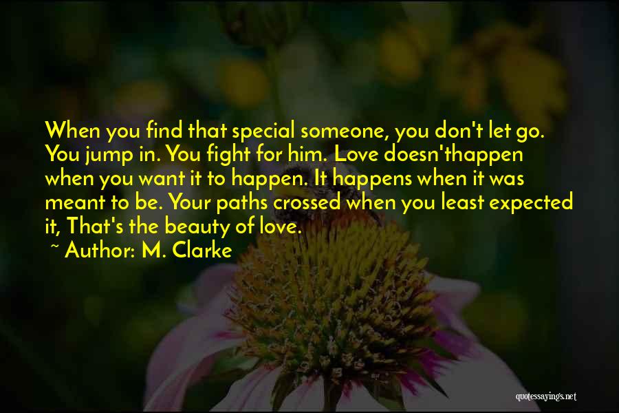 Don't Let Someone Go Quotes By M. Clarke