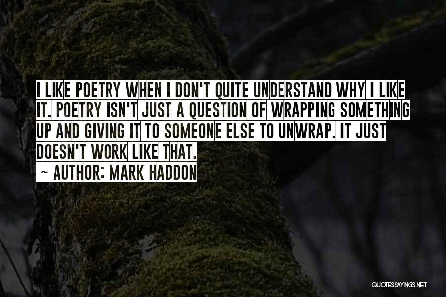 Don't Like Someone Quotes By Mark Haddon