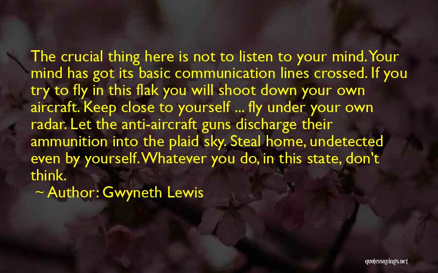 Don't Listen To Your Mind Quotes By Gwyneth Lewis