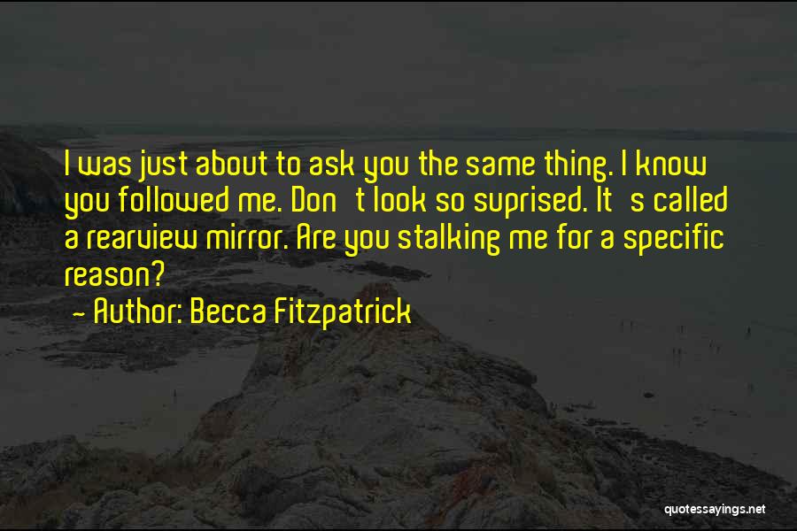 Don't Look In The Rearview Mirror Quotes By Becca Fitzpatrick