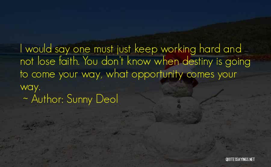 Don't Lose Faith Quotes By Sunny Deol