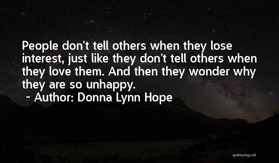 Don't Lose Hope Love Quotes By Donna Lynn Hope