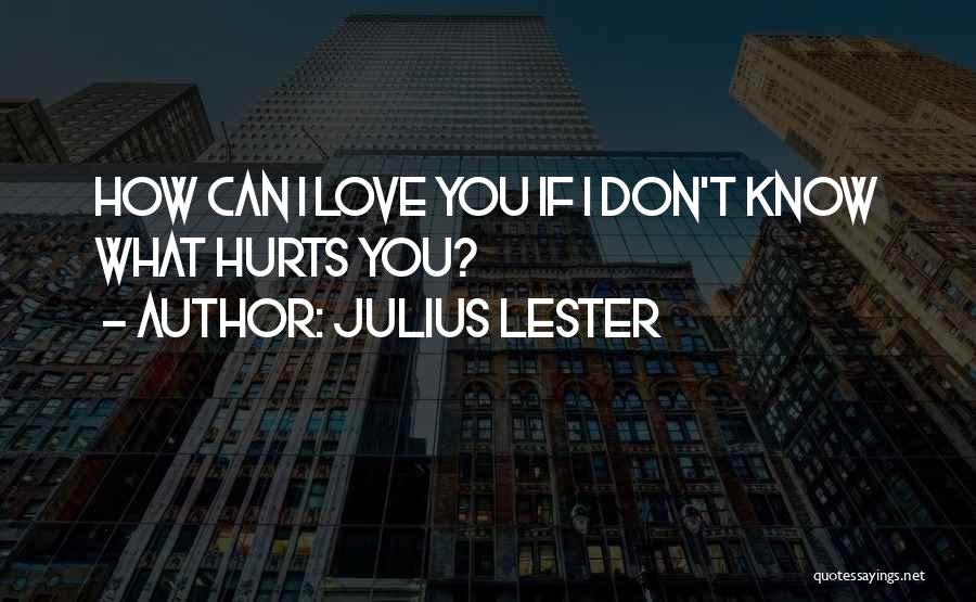 Don't Love Too Much It Hurts Quotes By Julius Lester