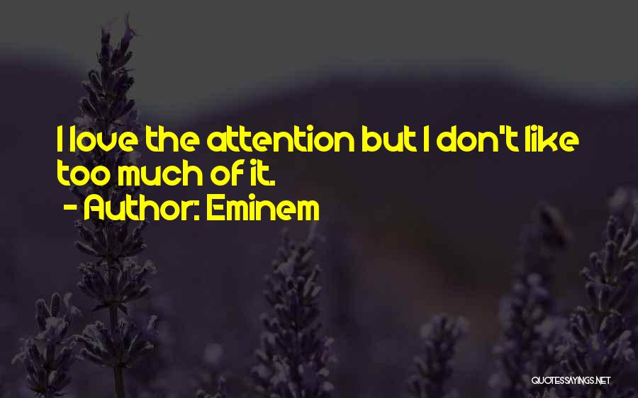 Don't Love Too Much Quotes By Eminem