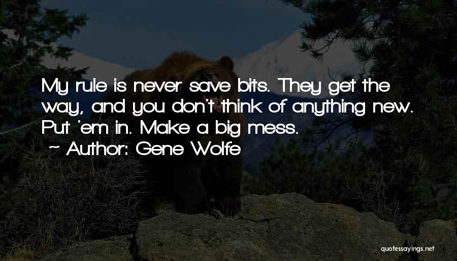 Don't Make A Mess Quotes By Gene Wolfe