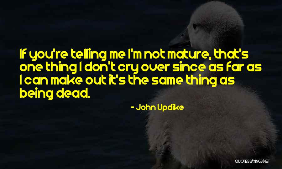 Don't Make Me Cry Quotes By John Updike