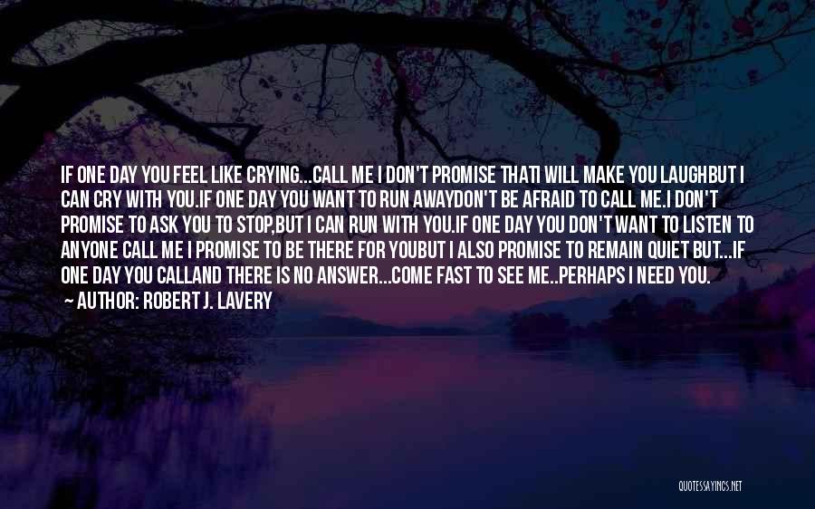 Don't Make Me Cry Quotes By Robert J. Lavery