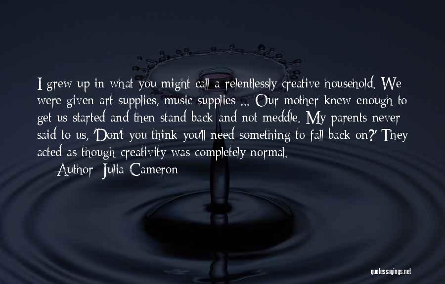 Don't Meddle Quotes By Julia Cameron