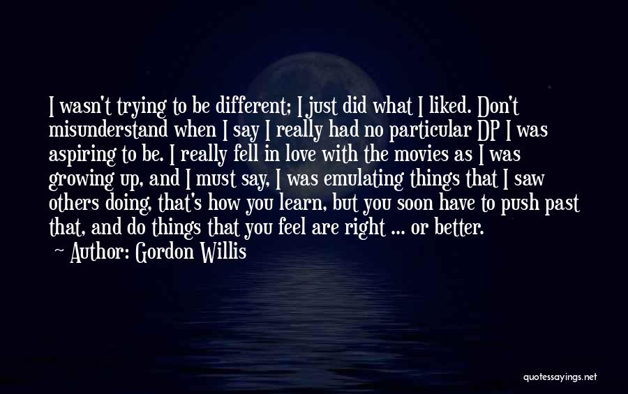 Don't Misunderstand Me Quotes By Gordon Willis