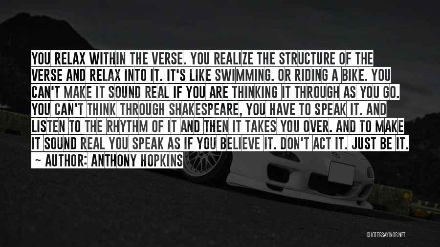 Don't Over Act Quotes By Anthony Hopkins