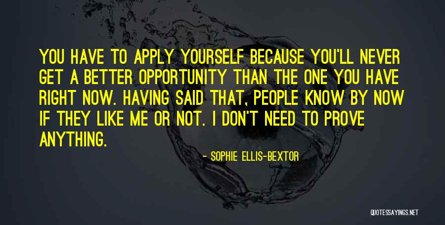 Don't Prove Yourself Quotes By Sophie Ellis-Bextor