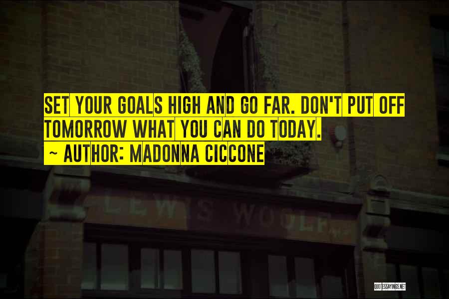 Don't Put Off Till Tomorrow Quotes By Madonna Ciccone