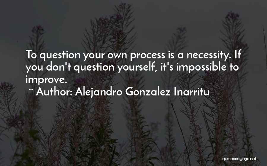 Don't Question Yourself Quotes By Alejandro Gonzalez Inarritu
