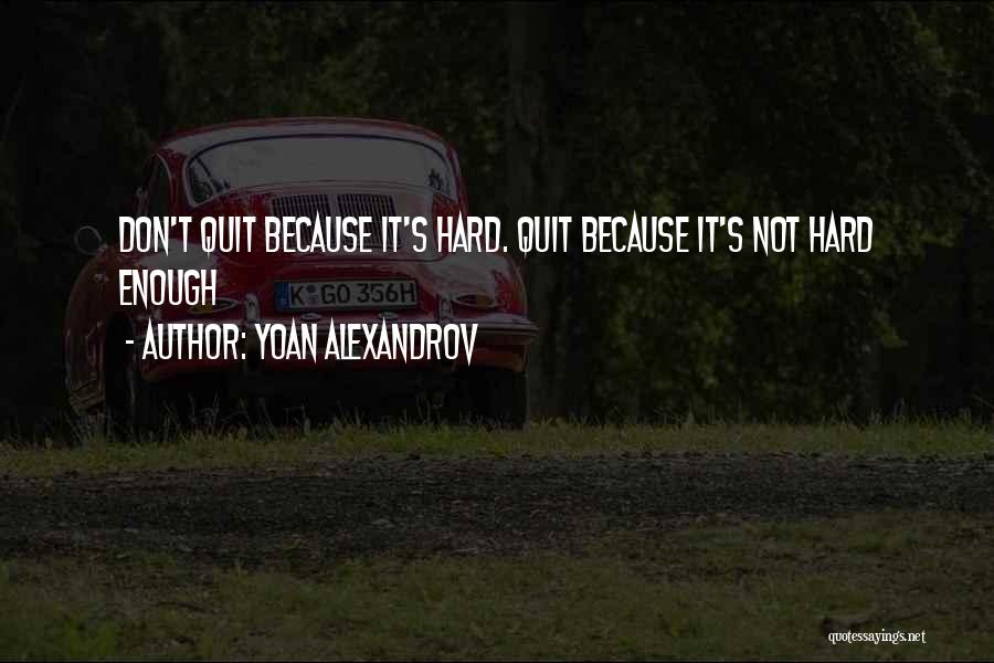 Don't Quit Quotes By Yoan Alexandrov