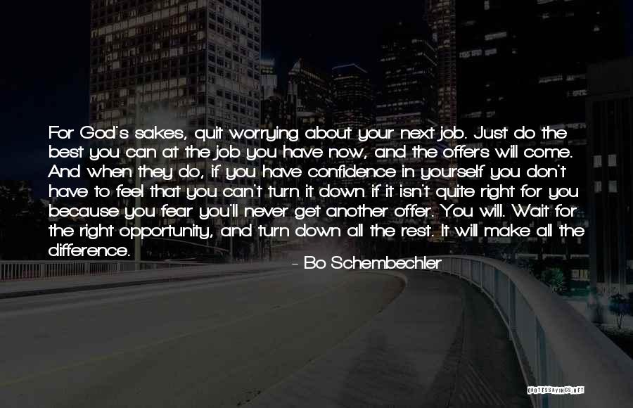 Don't Quit The Job Quotes By Bo Schembechler