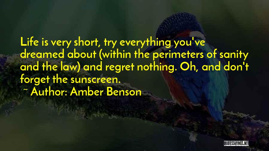 Don't Regret Nothing Quotes By Amber Benson