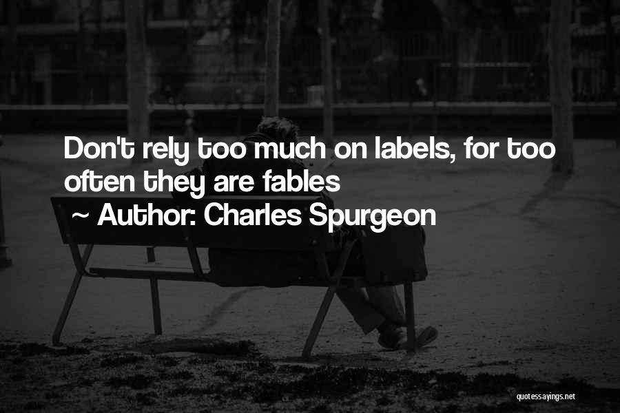 Don't Rely Quotes By Charles Spurgeon