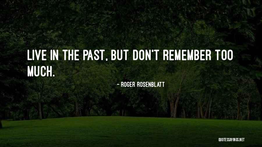 Don't Remember The Past Quotes By Roger Rosenblatt