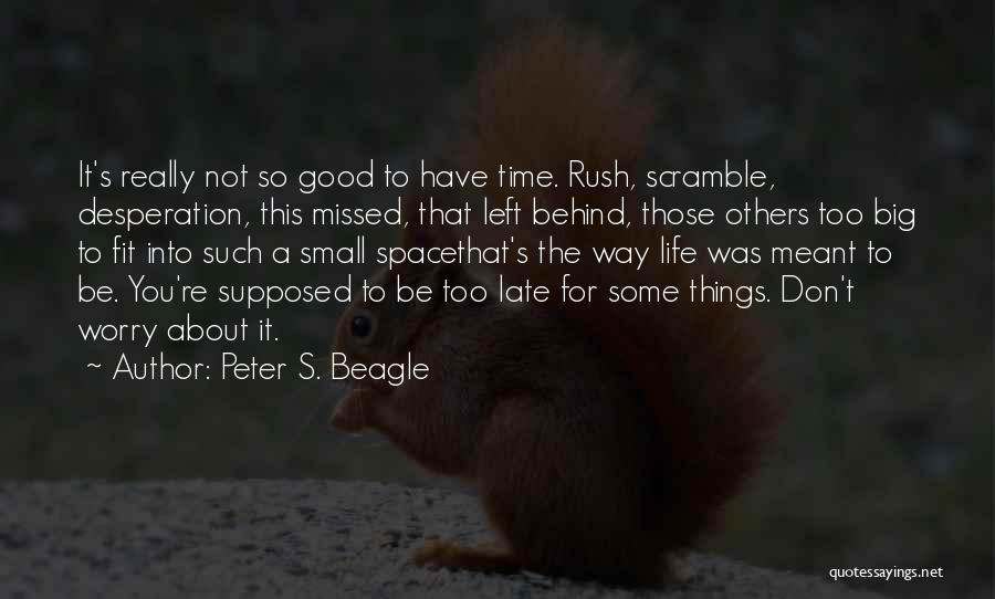 Don't Rush Things Quotes By Peter S. Beagle