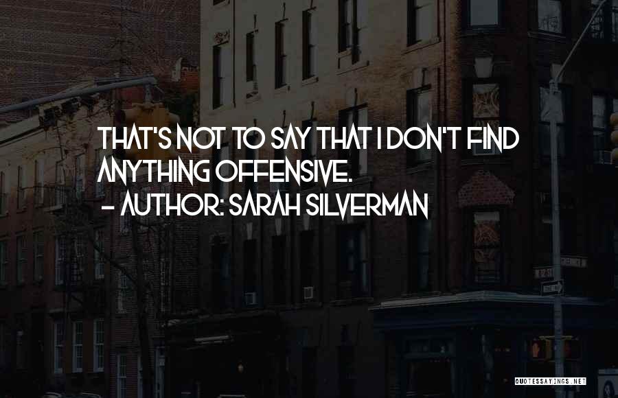 Don't Say Anything Quotes By Sarah Silverman