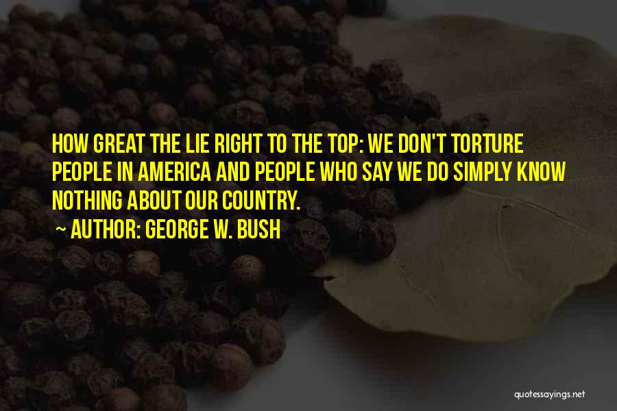 Don't Say Lie Quotes By George W. Bush