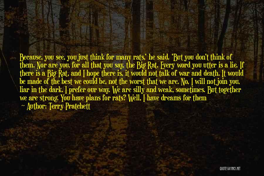 Don't Say Lie Quotes By Terry Pratchett