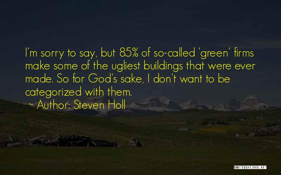 Don't Say Sorry Quotes By Steven Holl