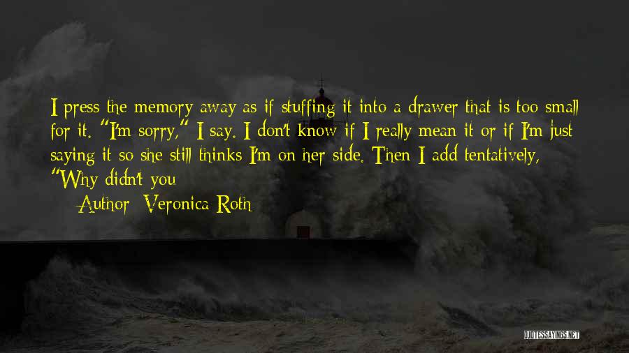Don't Say Sorry Quotes By Veronica Roth