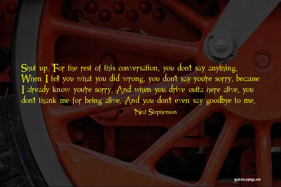 Don't Say Thank You Quotes By Neal Stephenson