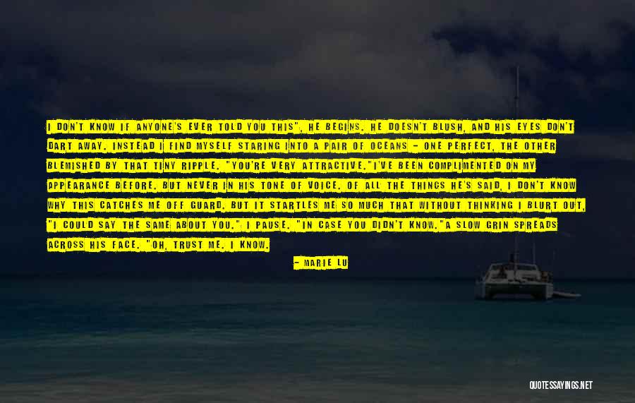 Don't Say You Love Me Quotes By Marie Lu Don't Say You Love Me Quotes By Marie Lu