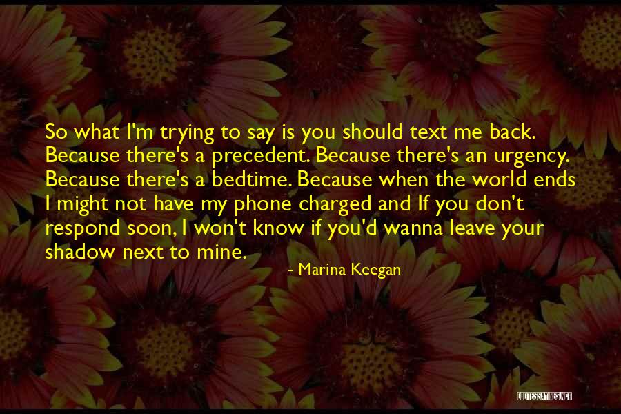 Don't Say You Love Me Quotes By Marina Keegan