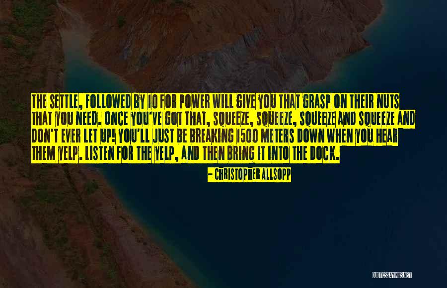 Don't Settle Down Quotes By Christopher Allsopp