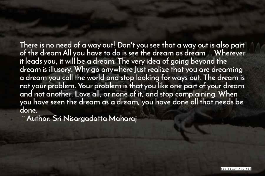 Don't Stop Dreaming Quotes By Sri Nisargadatta Maharaj