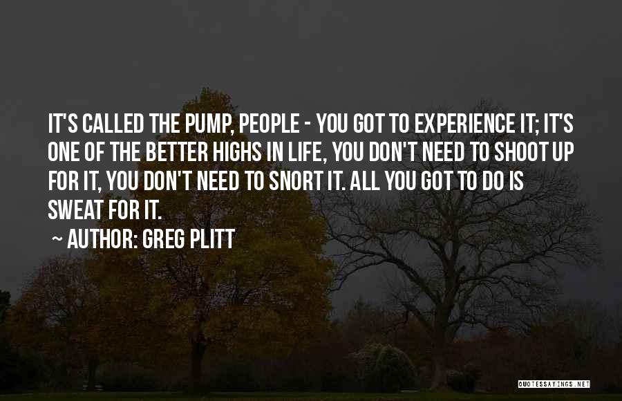 Don't Sweat Quotes By Greg Plitt