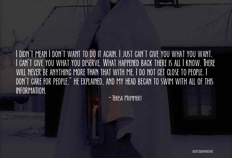 Don't Swim Quotes By Teresa Mummert Don't Swim Quotes By Teresa Mummert