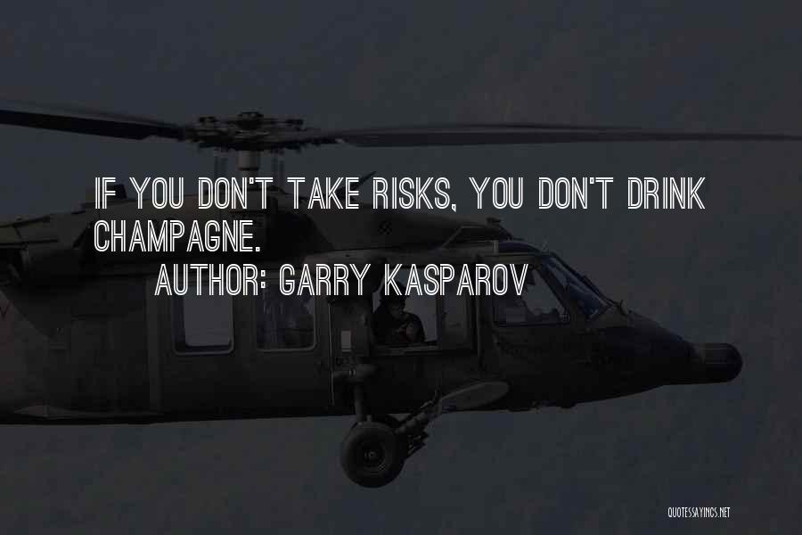 Don't Take Risks Quotes By Garry Kasparov