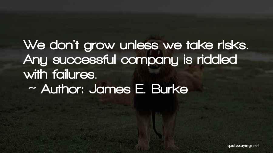 Don't Take Risks Quotes By James E. Burke