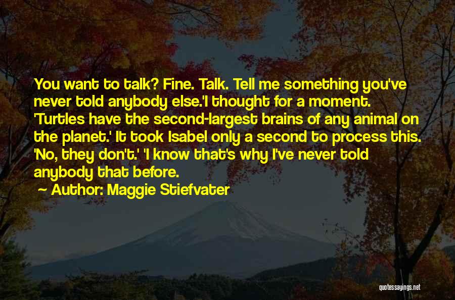 Don't Tell Anybody Quotes By Maggie Stiefvater