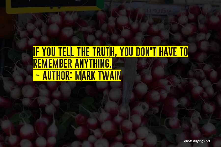 Don't Tell Lies Quotes By Mark Twain
