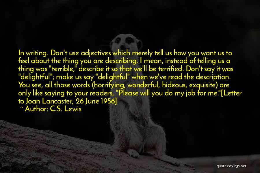 Don't Tell Me How To Do My Job Quotes By C.S. Lewis